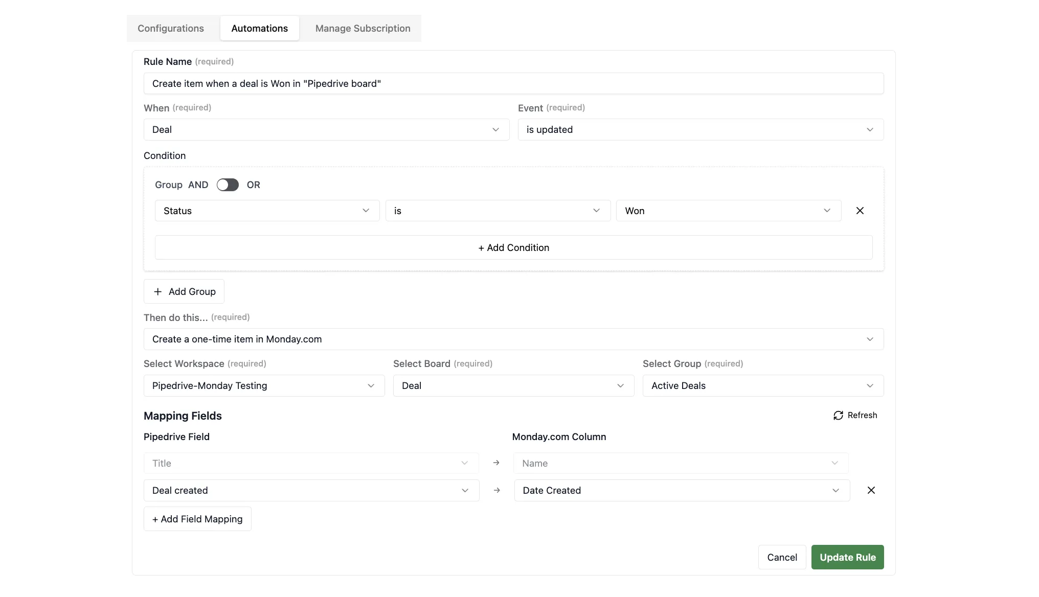 Onespace Tech integration dashboard showing real-time sync metrics